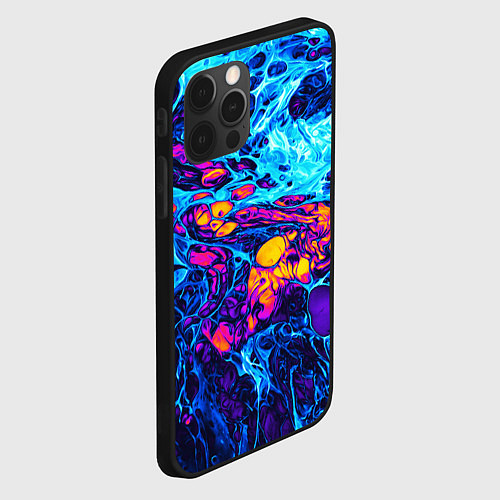 Чехол iPhone 12 Pro Max Взрыв Неона Fluid Explosion Неон / 3D-Черный – фото 2