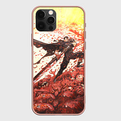 Чехол для iPhone 12 Pro Max BERSERK ГАТС РУНА спина, цвет: 3D-светло-розовый