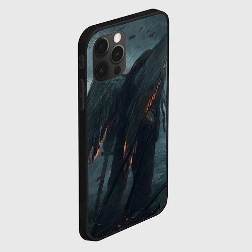 Чехол iPhone 12 Pro Max Leos Падший Ангел Одиночества / 3D-Черный – фото 2