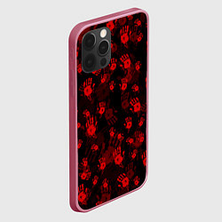 Чехол для iPhone 12 Pro Max Кровавые отпечатки DEATH STRANDING, цвет: 3D-малиновый — фото 2