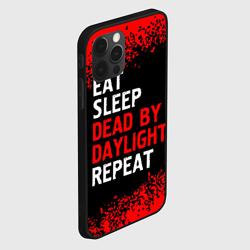 Чехол iPhone 12 Pro Max Eat Sleep Dead by Daylight Repeat Арт / 3D-Черный – фото 2