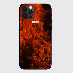 Чехол iPhone 12 Pro Max New York, дизайн в готическом стииле с огнем и анг