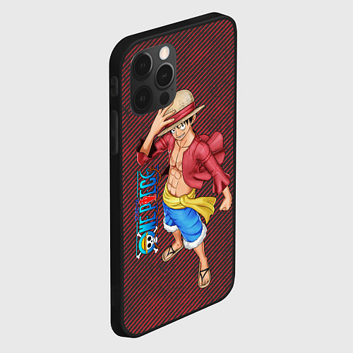 Чехол iPhone 12 Pro Max Луффи- One Piece или Большой куш / 3D-Черный – фото 2