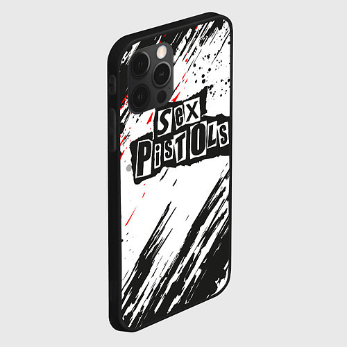 Чехол iPhone 12 Pro Max Sex Pistols Big Logo / 3D-Черный – фото 2