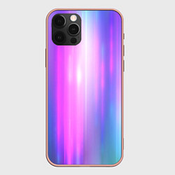 Чехол для iPhone 12 Pro Max Northern lights, Северное сияние, неоновое свечени, цвет: 3D-светло-розовый