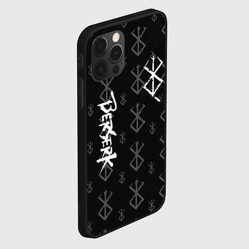 Чехол iPhone 12 Pro Max Berserk bleck mask манга / 3D-Черный – фото 2