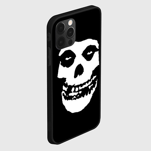 Чехол iPhone 12 Pro Max Misfits череп / 3D-Черный – фото 2