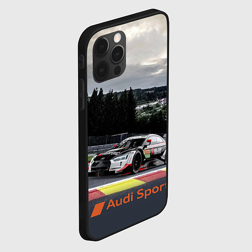 Чехол iPhone 12 Pro Max Audi Sport Racing team Ауди Спорт Гоночная команда / 3D-Черный – фото 2