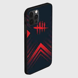 Чехол для iPhone 12 Pro Max Красный Символ Dead by Daylight на темном фоне со, цвет: 3D-черный — фото 2