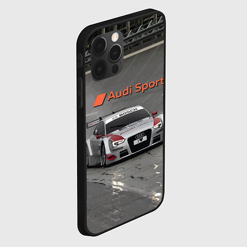 Чехол iPhone 12 Pro Max Audi Sport Racing Team Short Track Car Racing Авто / 3D-Черный – фото 2