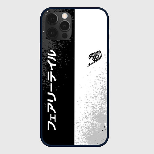 Чехол iPhone 12 Pro Max FAIRY TAIL BLACK AND WHITE LOGO / 3D-Черный – фото 1