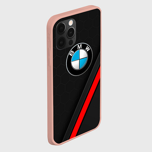 Чехол iPhone 12 Pro Max Bmw - бмв Абстракция / 3D-Светло-розовый – фото 2