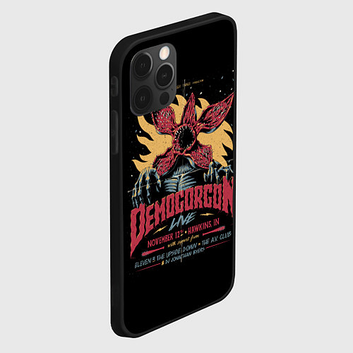 Чехол iPhone 12 Pro Max Stranger Things Demogorgon / 3D-Черный – фото 2