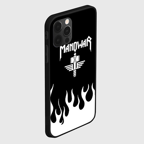 Чехол iPhone 12 Pro Max MANOWAR арт огонь / 3D-Черный – фото 2