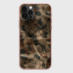 Чехол для iPhone 12 Pro Max Камуфляж с потёртостями - Буря в пустыне, цвет: 3D-светло-розовый