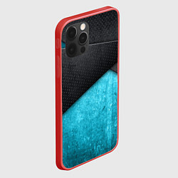 Чехол для iPhone 12 Pro Max Карбоновые пластины, цвет: 3D-красный — фото 2