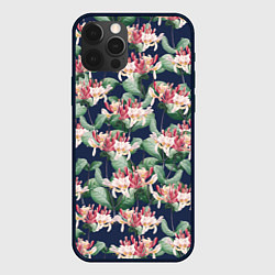 Чехол для iPhone 12 Pro Max Цветы Деревенской Жимолости, цвет: 3D-черный