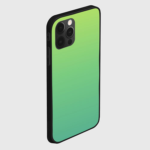 Чехол iPhone 12 Pro Max Shades of Green GRADIENT / 3D-Черный – фото 2