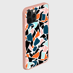Чехол для iPhone 12 Pro Max Абстрактный современный разноцветный узор в оранже, цвет: 3D-светло-розовый — фото 2