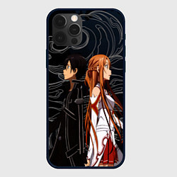 Чехол для iPhone 12 Pro Max Кирито и Асуна - Sword Art Online, цвет: 3D-черный