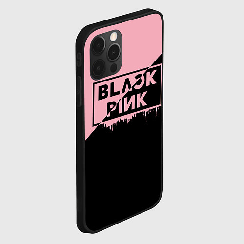 Чехол iPhone 12 Pro Max BLACKPINK BIG LOGO / 3D-Черный – фото 2