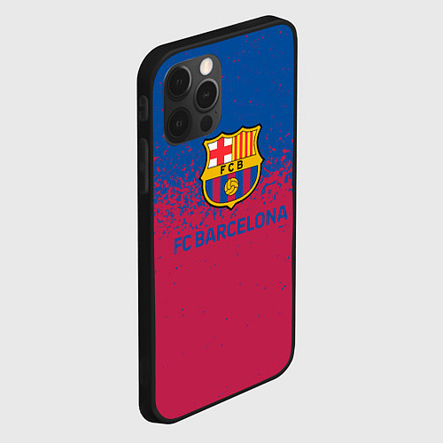 Чехол iPhone 12 Pro Max Fc barcelona / 3D-Черный – фото 2