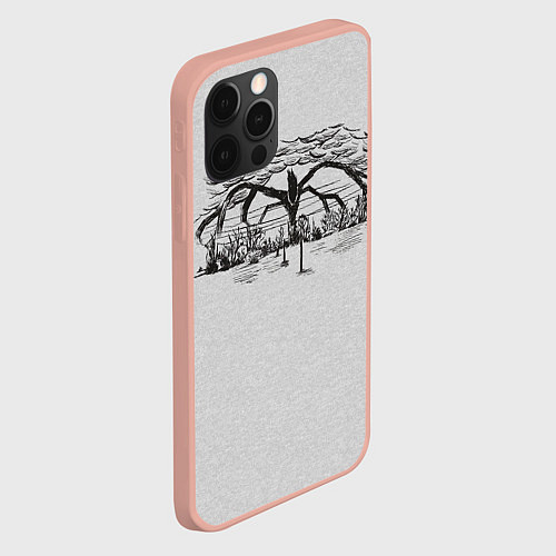 Чехол iPhone 12 Pro Max Очень странные дела Истязатель разума / 3D-Светло-розовый – фото 2