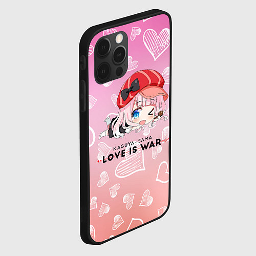 Чехол iPhone 12 Pro Max Цубамэ Коясу Kaguya-sama: Love is War / 3D-Черный – фото 2