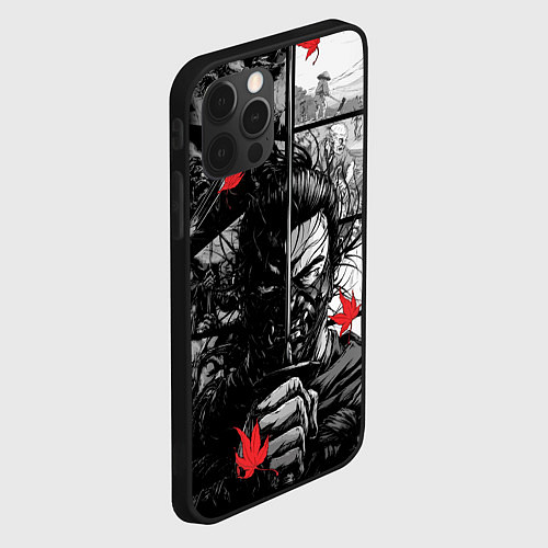 Чехол iPhone 12 Pro Max Ghost of Tsushima Призрак Цусимы Дзин Сакай / 3D-Черный – фото 2