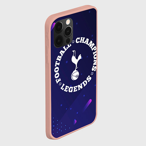 Чехол iPhone 12 Pro Max Символ Tottenham и круглая надпись Football Legend / 3D-Светло-розовый – фото 2