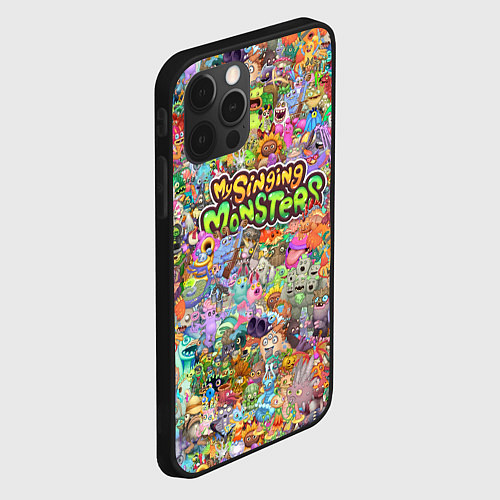 Чехол iPhone 12 Pro Max MY SINGING MONSTERS ПЕРСОНАЖИ / 3D-Черный – фото 2