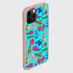 Чехол для iPhone 12 Pro Max THE UNDERWATER WORLD OF THE OCEAN, цвет: 3D-светло-розовый — фото 2