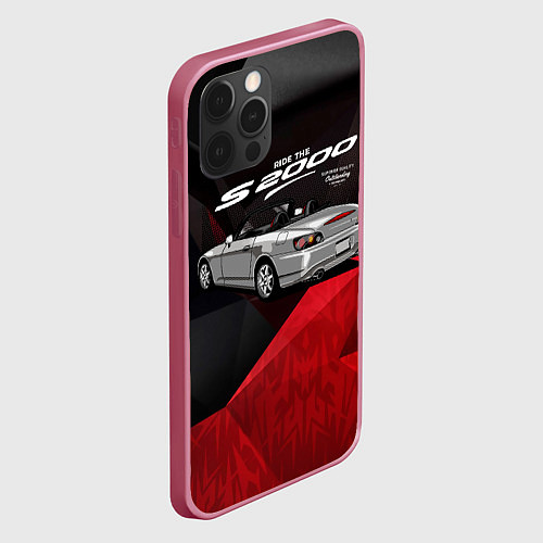 Чехол iPhone 12 Pro Max Honda S2000 / 3D-Малиновый – фото 2