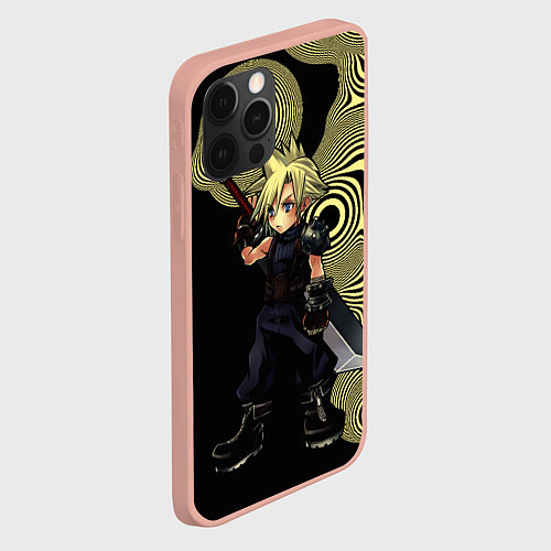 Чехол iPhone 12 Pro Max Клауд Страйф из dissidia final fantasy / 3D-Светло-розовый – фото 2