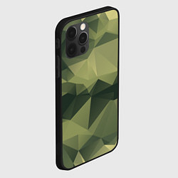 Чехол для iPhone 12 Pro Max 3д полигоны - камуфляж, цвет: 3D-черный — фото 2