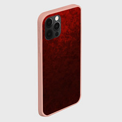 Чехол для iPhone 12 Pro Max Мраморный красно-черный градиент, цвет: 3D-светло-розовый — фото 2