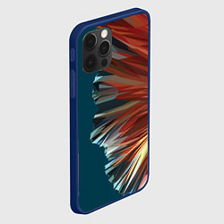 Чехол для iPhone 12 Pro Max Полигональные линии, цвет: 3D-тёмно-синий — фото 2