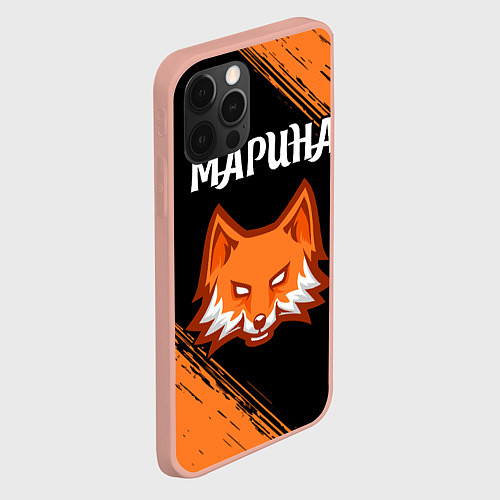 Чехол iPhone 12 Pro Max Марина - ЛИСА - Краска / 3D-Светло-розовый – фото 2