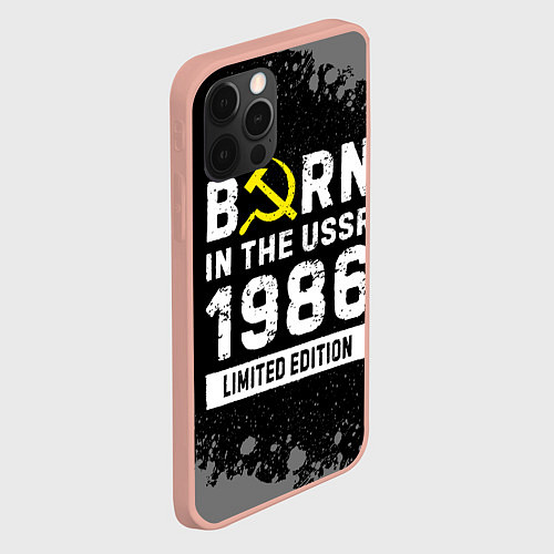 Чехол iPhone 12 Pro Max Born In The USSR 1986 year Limited Edition / 3D-Светло-розовый – фото 2