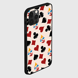 Чехол для iPhone 12 Pro Max Джокер карты масть cards joker clown, цвет: 3D-черный — фото 2