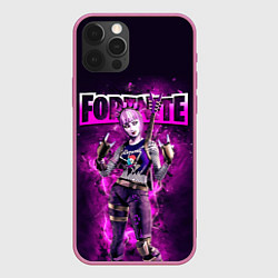 Чехол для iPhone 12 Pro Max Fortnite Dark Power Chord Video game, цвет: 3D-малиновый