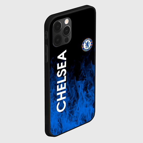 Чехол iPhone 12 Pro Max Chelsea пламя / 3D-Черный – фото 2