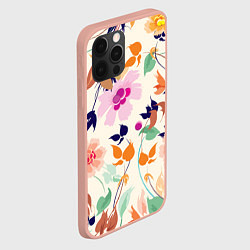 Чехол для iPhone 12 Pro Max Summer floral pattern, цвет: 3D-светло-розовый — фото 2