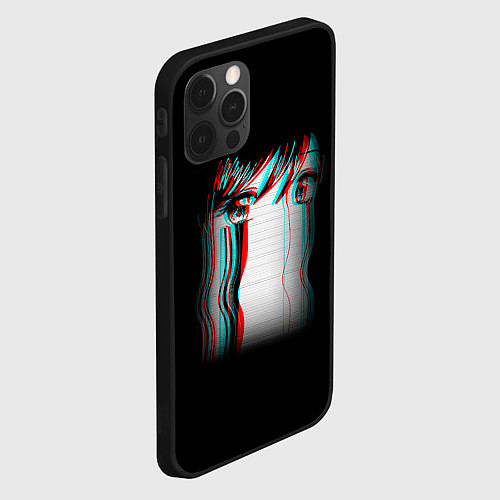 Чехол iPhone 12 Pro Max Sad Neon Girl / 3D-Черный – фото 2