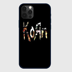 Чехол для iPhone 12 Pro Max KoЯn Korn лого, цвет: 3D-черный