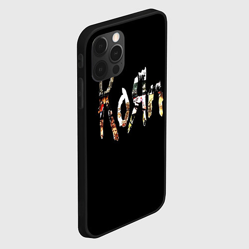 Чехол iPhone 12 Pro Max KoЯn Korn лого / 3D-Черный – фото 2