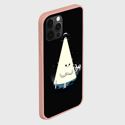 Чехол iPhone 12 Pro Max Дружелюбный пришелец / 3D-Светло-розовый – фото 2
