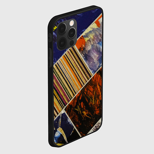 Чехол iPhone 12 Pro Max Нарезка Из Постеров / 3D-Черный – фото 2
