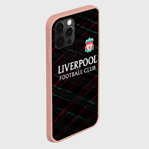 Чехол iPhone 12 Pro Max Liverpool ливерпуль чёрточки / 3D-Светло-розовый – фото 2