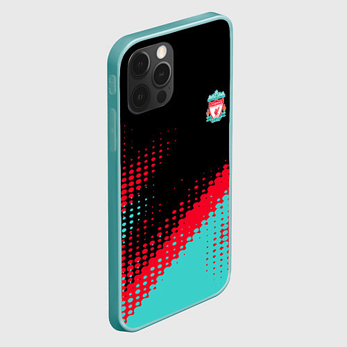Чехол iPhone 12 Pro Max Ливерпуль краска / 3D-Мятный – фото 2